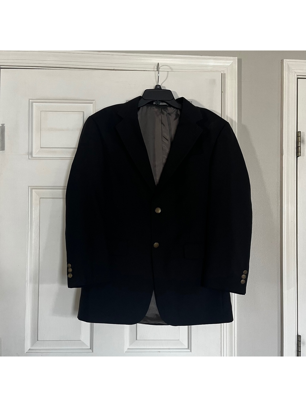 Oscar de la Renta Black Blazer with Gold Buttons